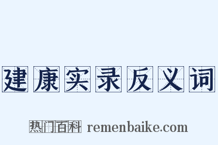 建康实录反义词是什么意思的图片